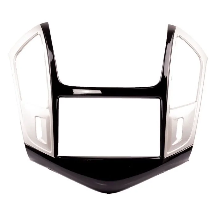 Moldura de Som 2 Din Black Piano com Prata - EXPEX EPX264