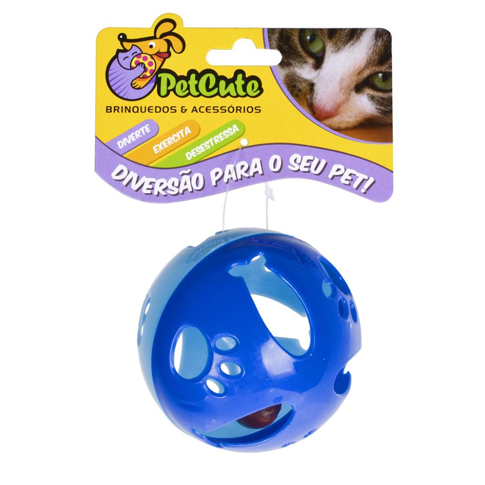 Bola Gato C Guizo Azul 2597