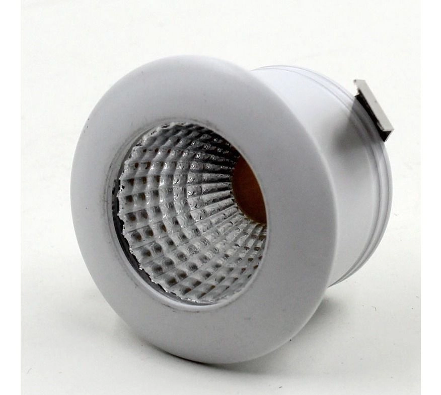 Mini Spot Led Cob Bivolt Redondo 1w Olho De Boi Fixo 3000k