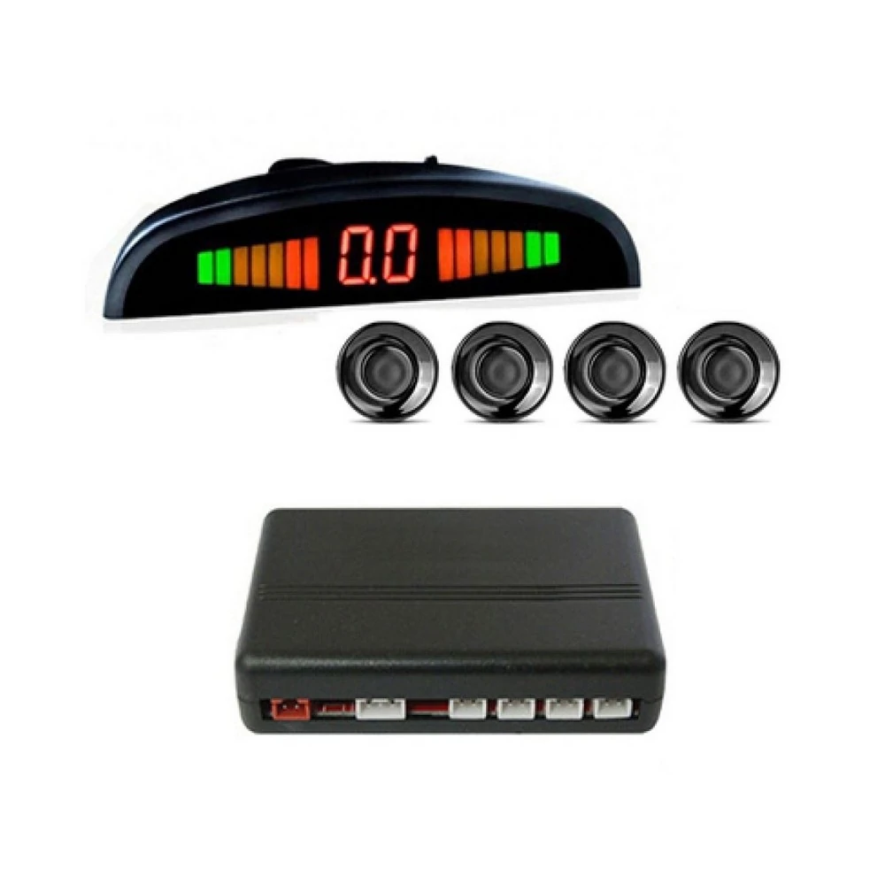 Sensor de Estacionamento Preto com 4 Sensores e Display - 050107 - E-TECH 192053