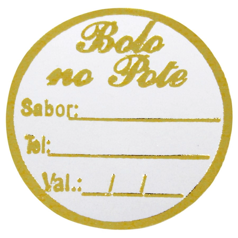 Etiq Bolo No Pote 190 C/100 Magia Etiquetas