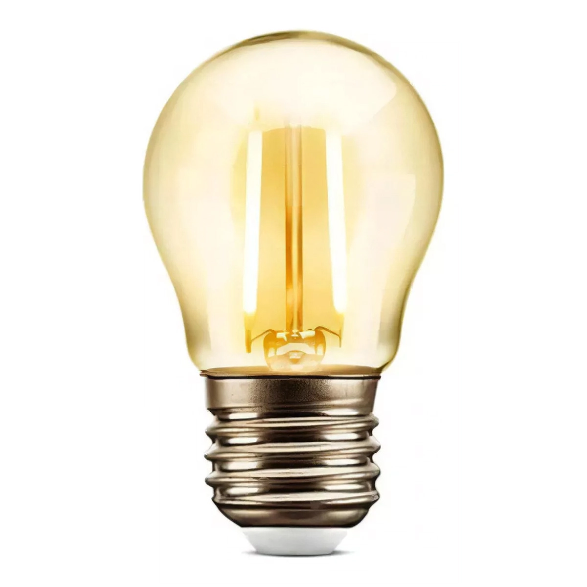 Lâmpada Filamento Led Âmbar Bolinha G45 2w E27 Bivolt Embu Led