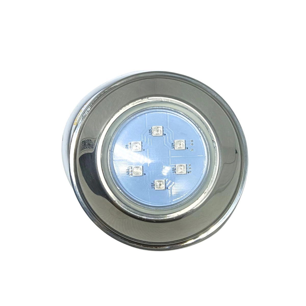 Refletor Hiper Led 9w Rgb Inox Rosca Frente Baixa- Brustec