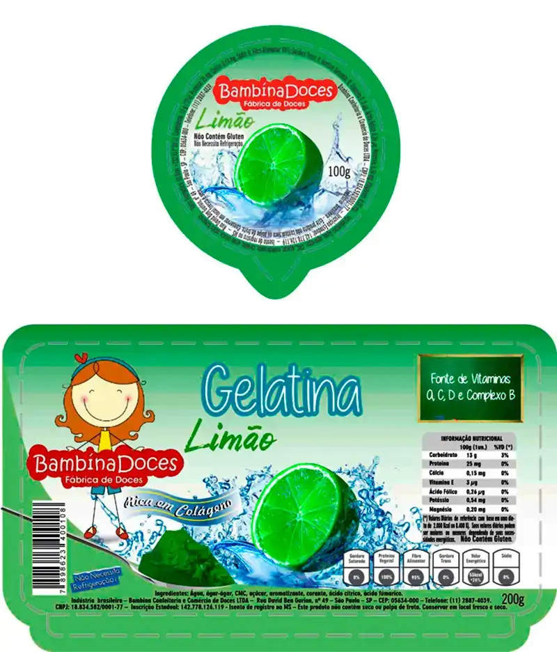 Gelatina Agar Limao 200gr Dolce Vita