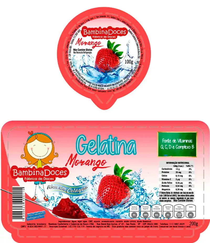 Gelatina Morango 200g Banbina Doces