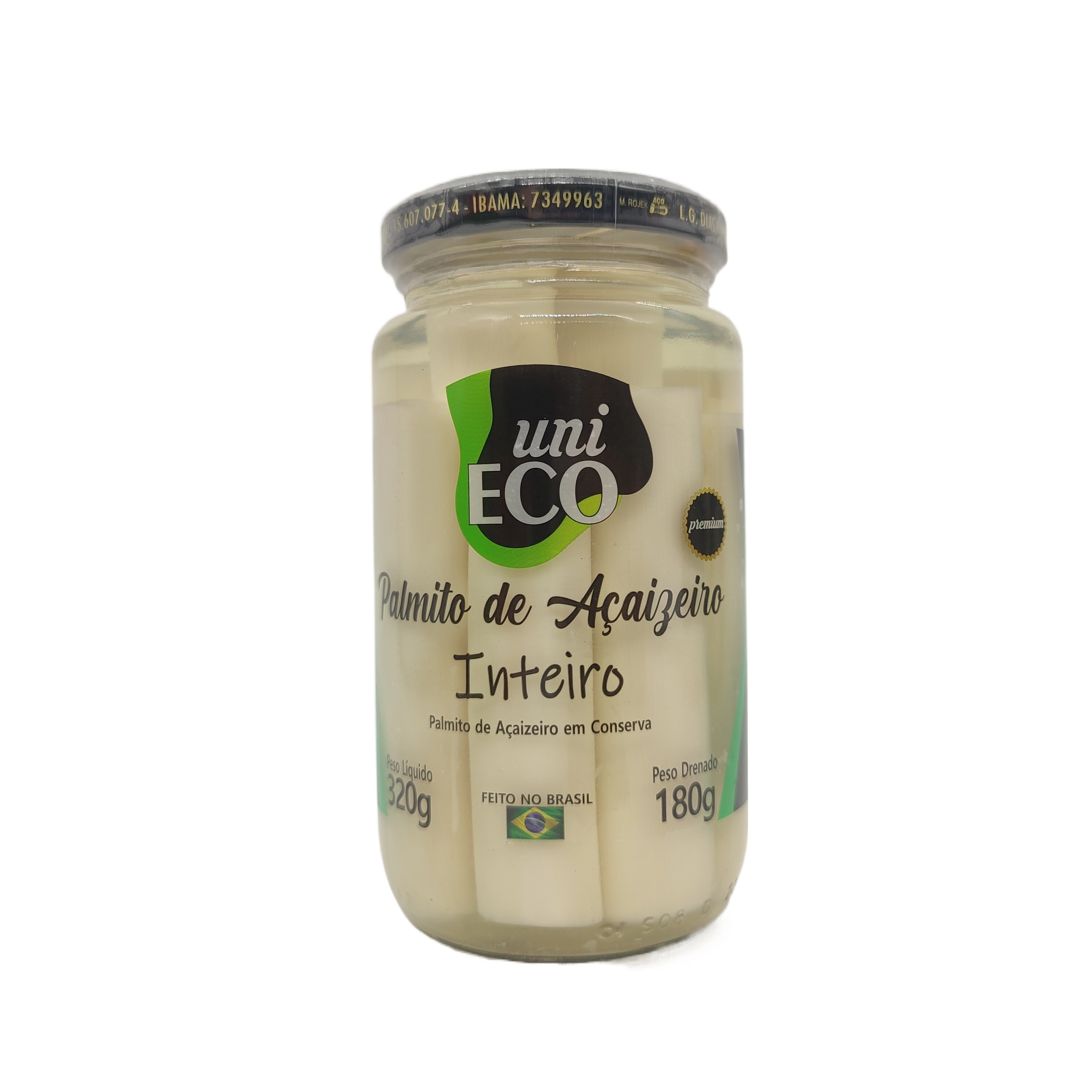 Palmito Unieco Acai Inteiro 24x180g