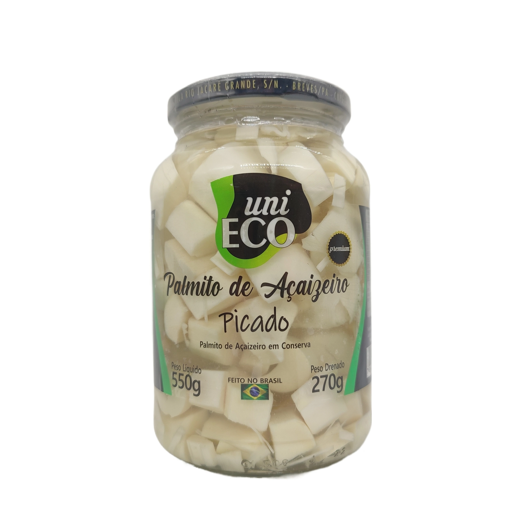 Palmito Acai Unieco Picado Vd 270g