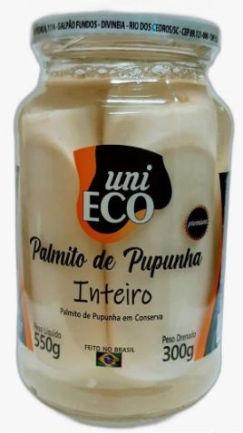 Palmito Unieco Pupu Inteiro 15x300g