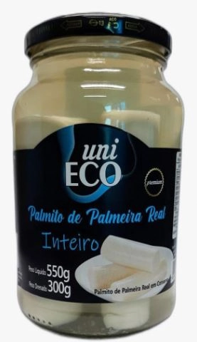 Palmito Unieco P. Real Inteiro 15x300g