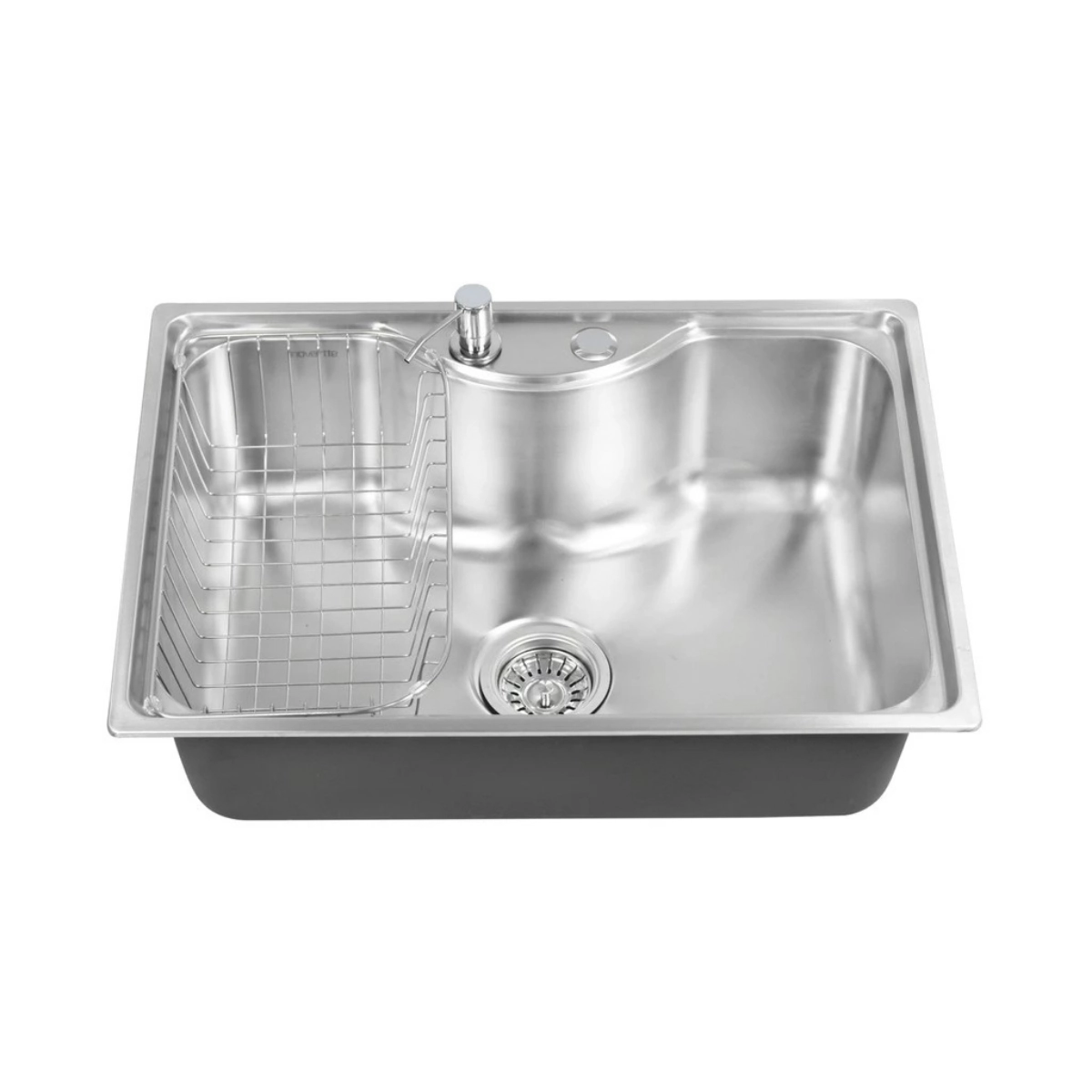 Cuba em Aço Inox 304 com Válvula, Dosador Detergente e Cesto Cozinha Área Gourmet Inovartte ICB03