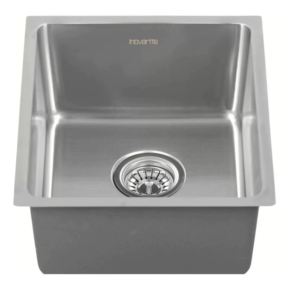 Cuba Aço Inox 304 Cromada 44x38 cm Moderna com Válvula Inovartte ICB05