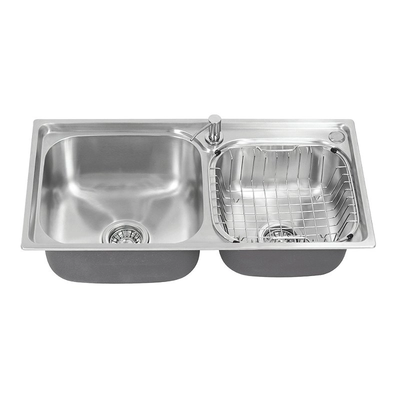Cuba em Aço Inox 304 com Válvula, Dispenser e Cesto Cozinha Área Gourmet Inovartte ICB06