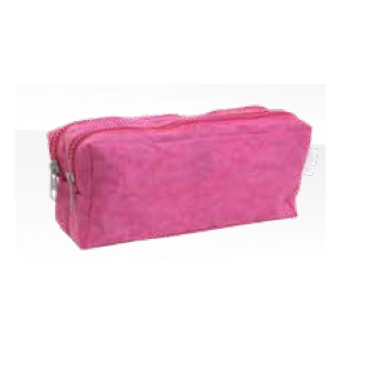 Estojo Escolar Duplo Nylon Rosa Ref.st1214 C