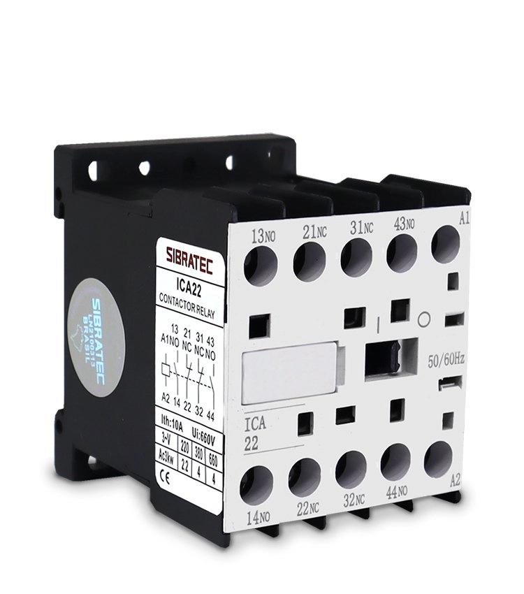 Contator Auxiliar 6a | Bobina 220vca | Ica22 | 2na+2nf