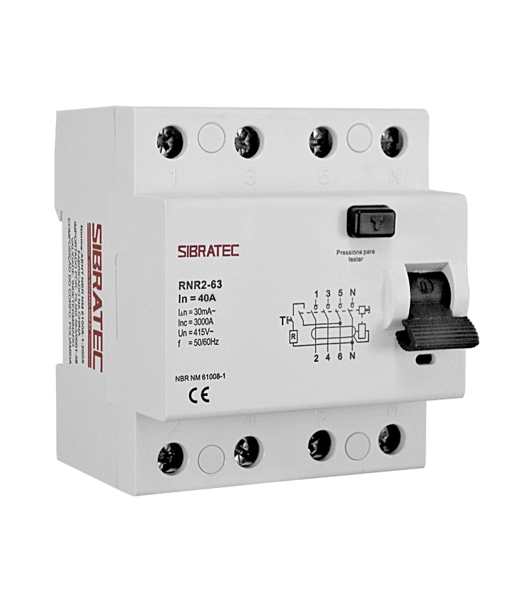Interruptor Diferencial Residual Dr Tetrapolar 80a | Sensibilidade 30ma