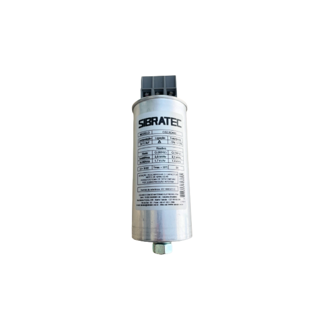 Capacitor Trifásico | 440vca 2,5kvar
