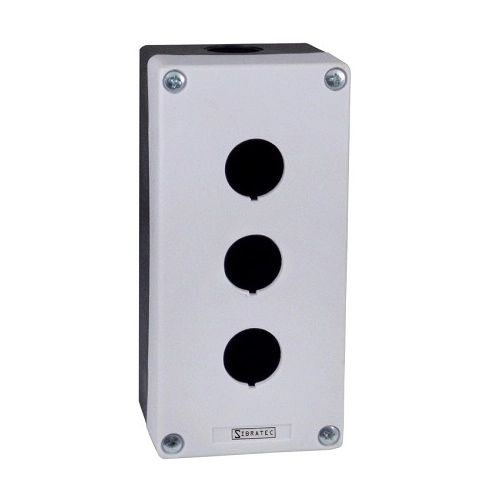 Caixa Para Botoeira Plástica Vazia 3 Furos 22 Mm