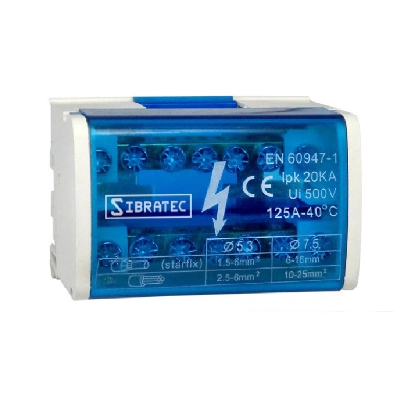 Bloco Distribuição 2 Barramentos 2x7 125a