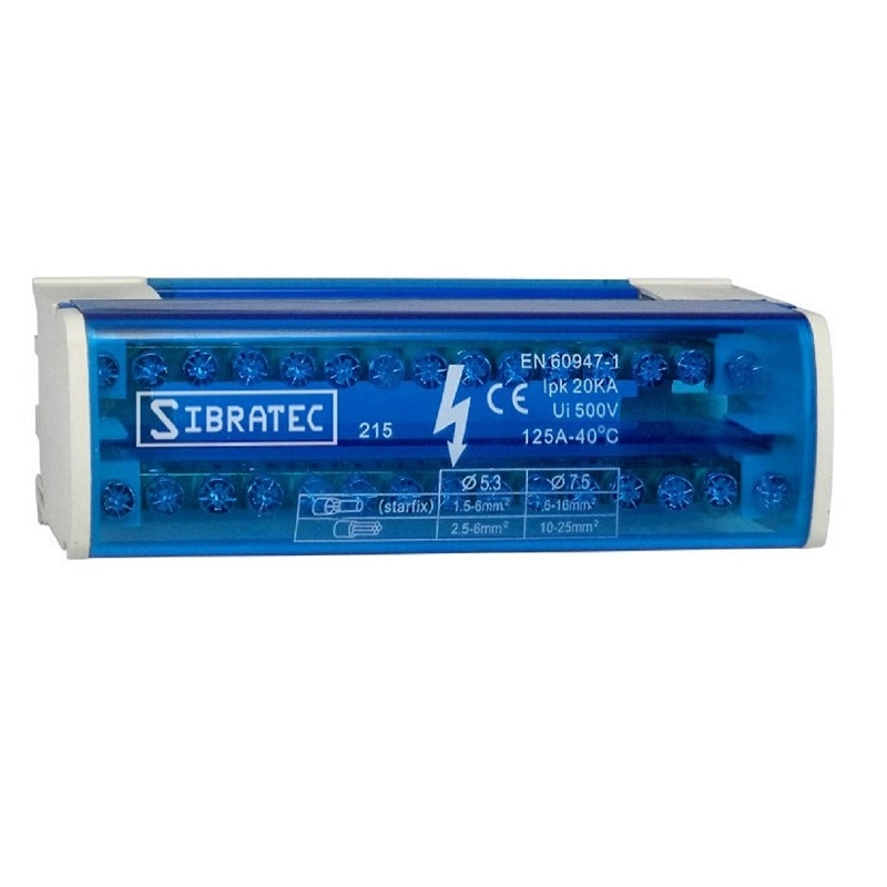 Bloco Distribuição 2 Barramentos 2x15 125a