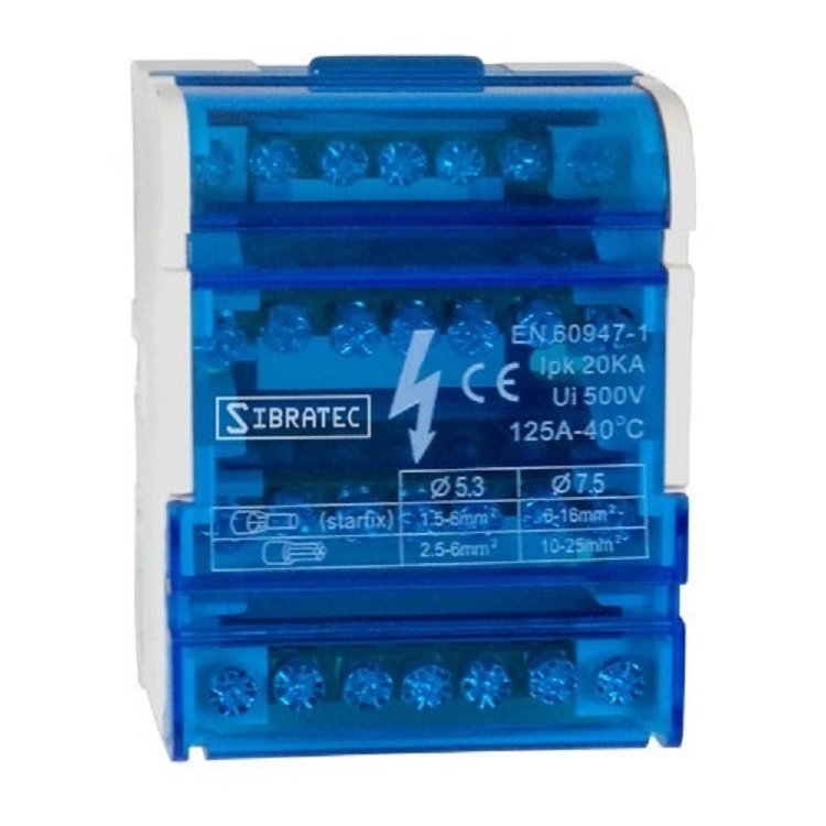 Bloco Distribuição 4 Barramentos 4x7 125a