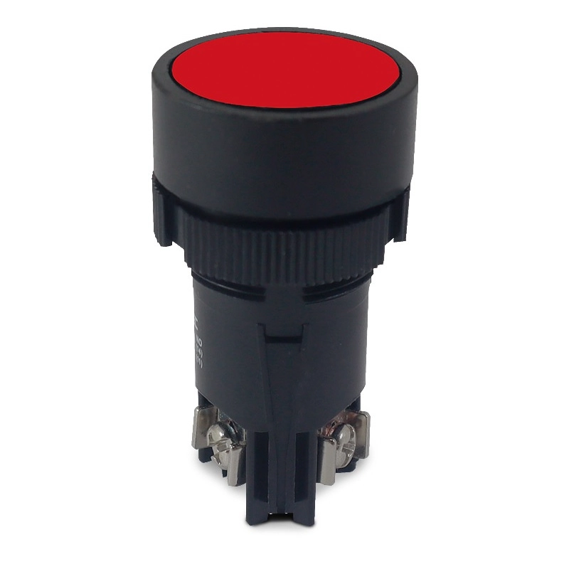 Botão Comando Monobloco 1 Contato Reversível Vermelho