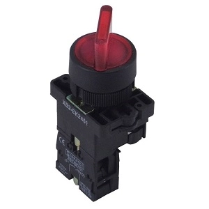 Comutador Iluminado 2 Posições Fixas 1nf Vermelho 24vca/vcc