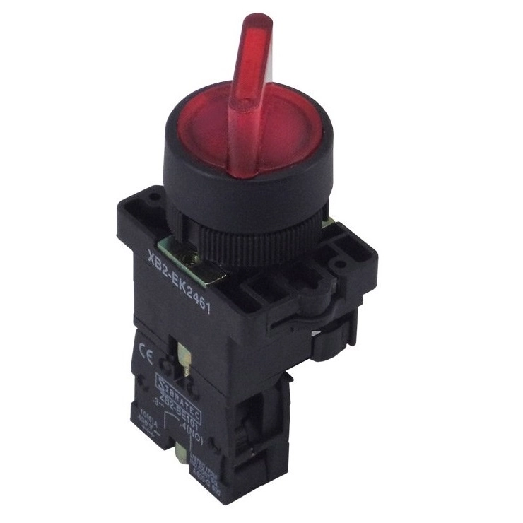 Comutador Iluminado 2 Posições Fixas 1nf Vermelho 220vca