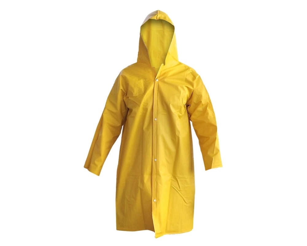 Capa P/chuva Pvc Forrada Standard M.longa C/capuz Amarela G