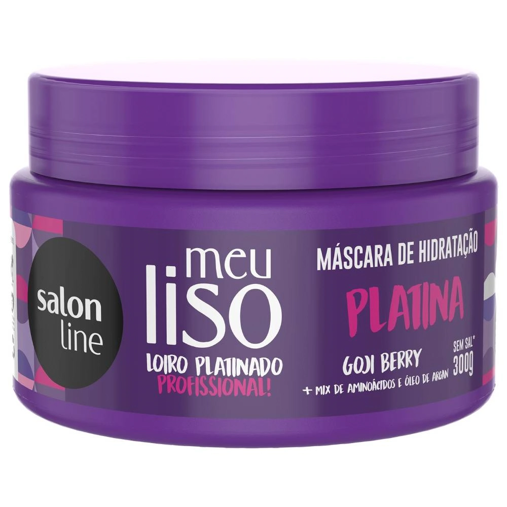 Máscara de Hidratação Meu Liso Platina Loiro Platinado Salon Line 300gr