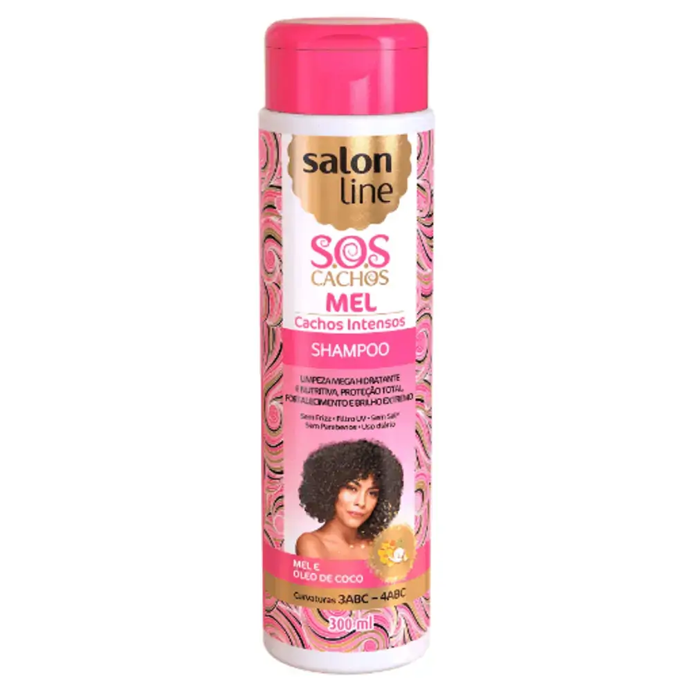 Shampoo SOS Cachos Mel Cachos Intensos Salon Line 300ml