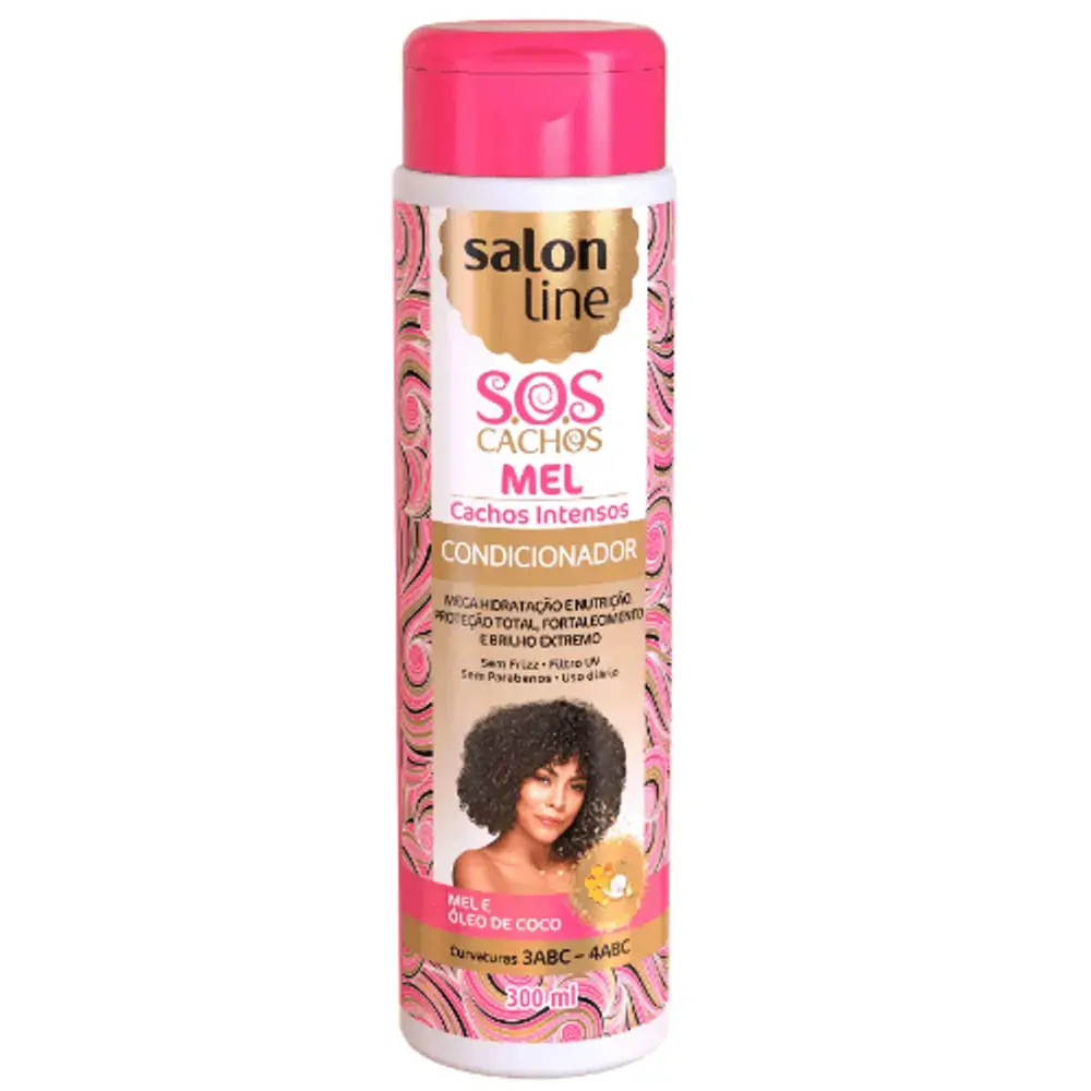 Condicionador SOS Cachos Mel Cachos Intensos Salon Line 300ml