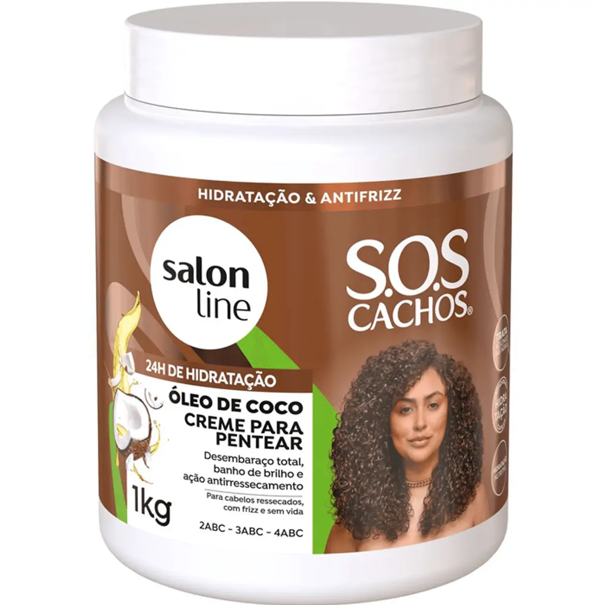 Creme para Pentear SOS Cachos Coco Tratamento Profundo Salon Line 1kg