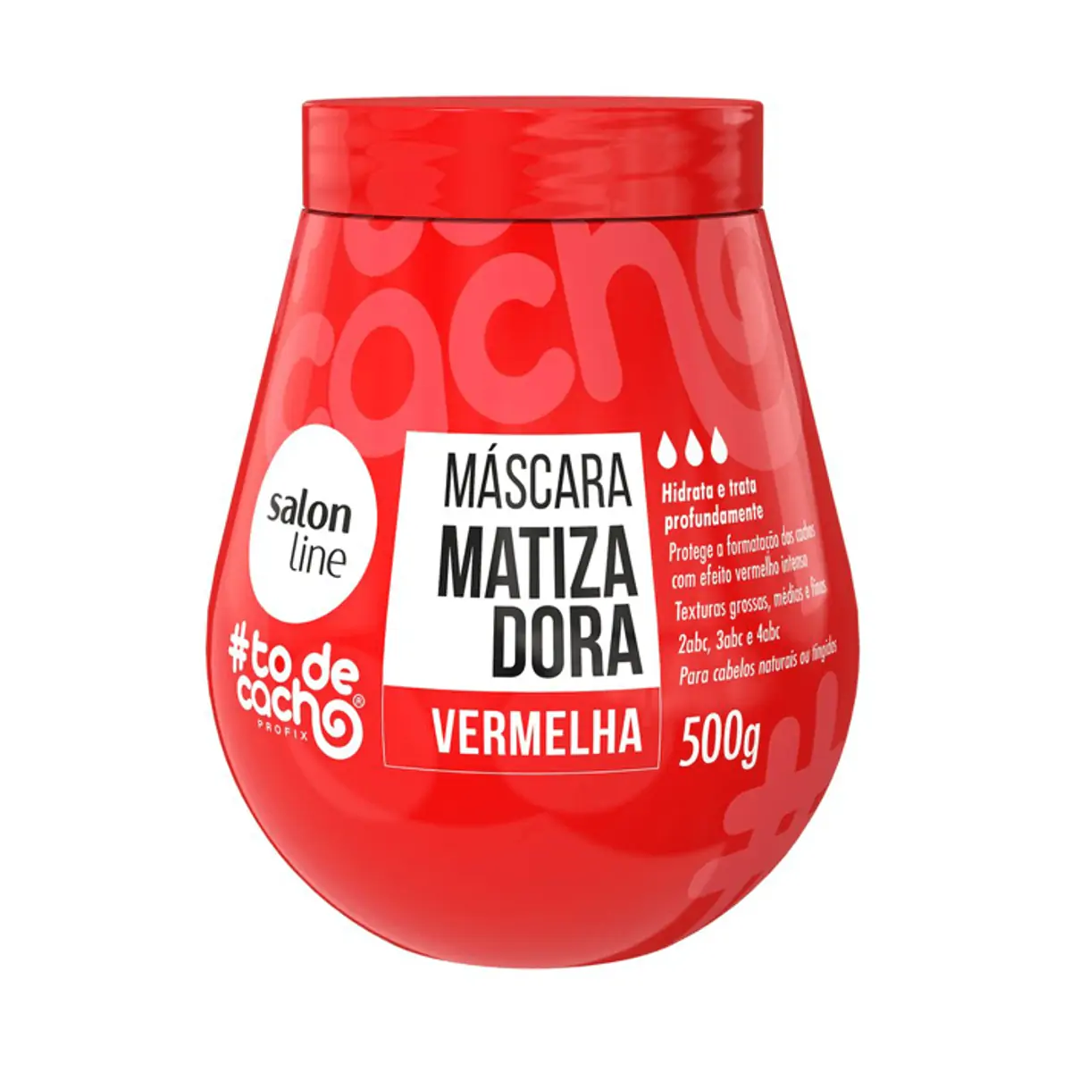 Máscara de hidratação Matizadora #todecacho Vermelhão do Poder Salon Line 500g