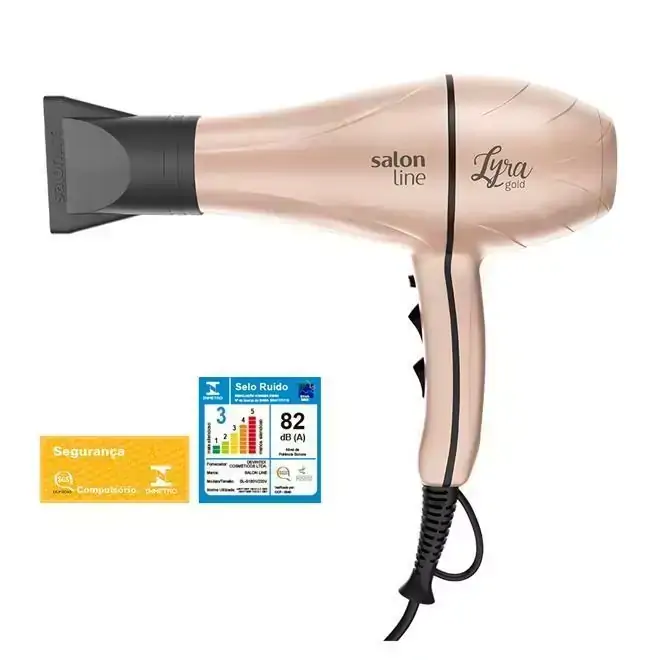 Secador de Cabelo Profissional Salon Line Lyra Gold 2150w 220v