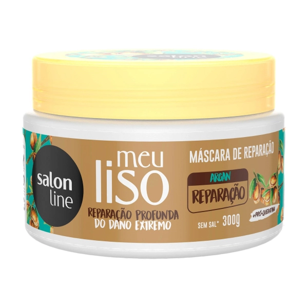 Mascara Salon Line 300g Meu Liso Argan Reparacao