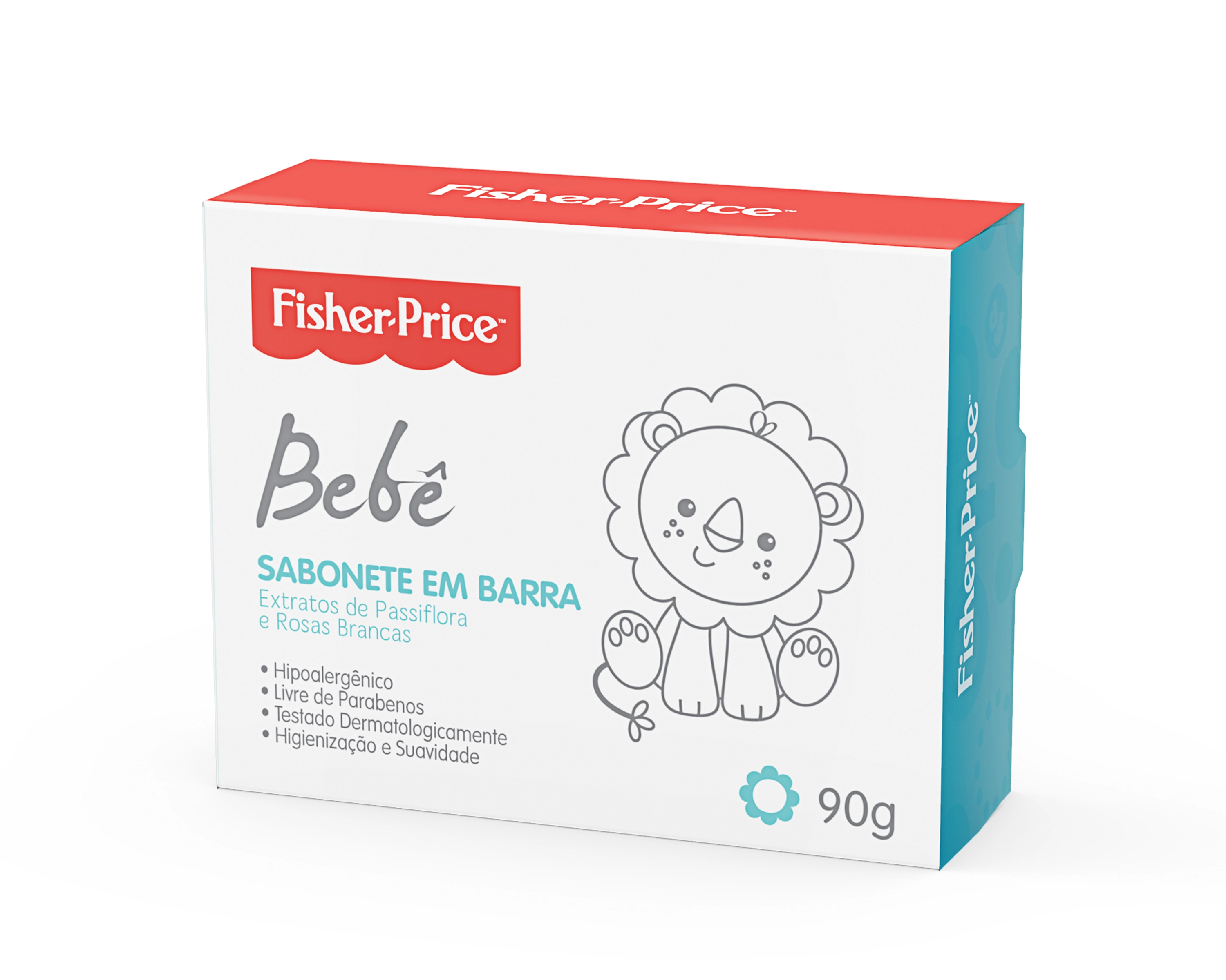 SABONETE EM BARRA BEBE FISHER PRICE 90GR HIPOALERGÊNICO