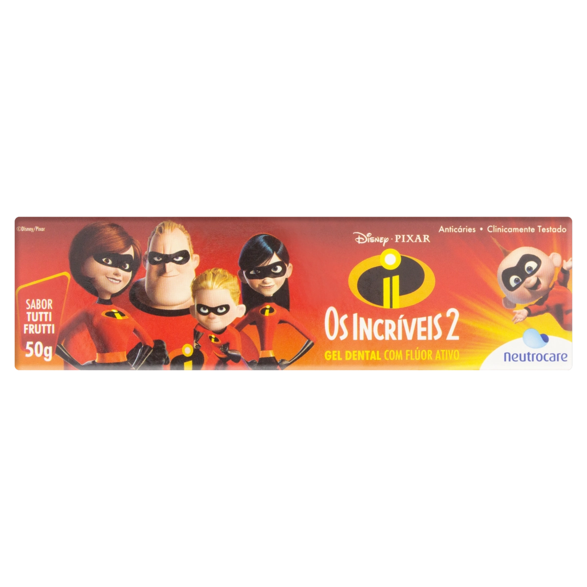 Gel Dental Infantil Com Flúor Tutti Frutti Os Incríveis 2 Neutrocare Caixa 50g