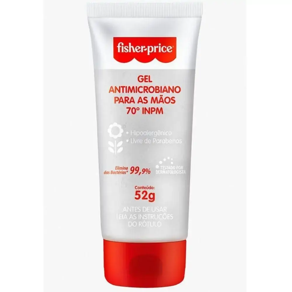 ALCOOL GEL 70 ANTIMICROBIANO HIPOALERGÊNICO FISHER PRICE 52G