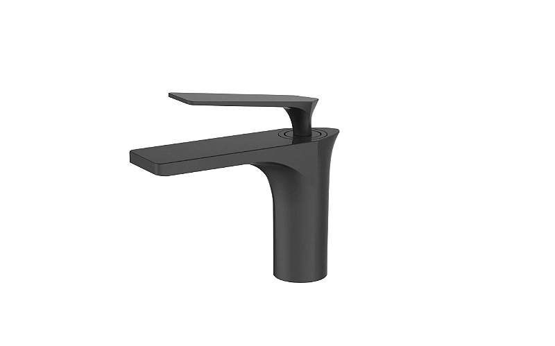Torneira Monocomando Bica Baixa Preto Fosco Luxo Banheiro Lavabo Inovartte IN38