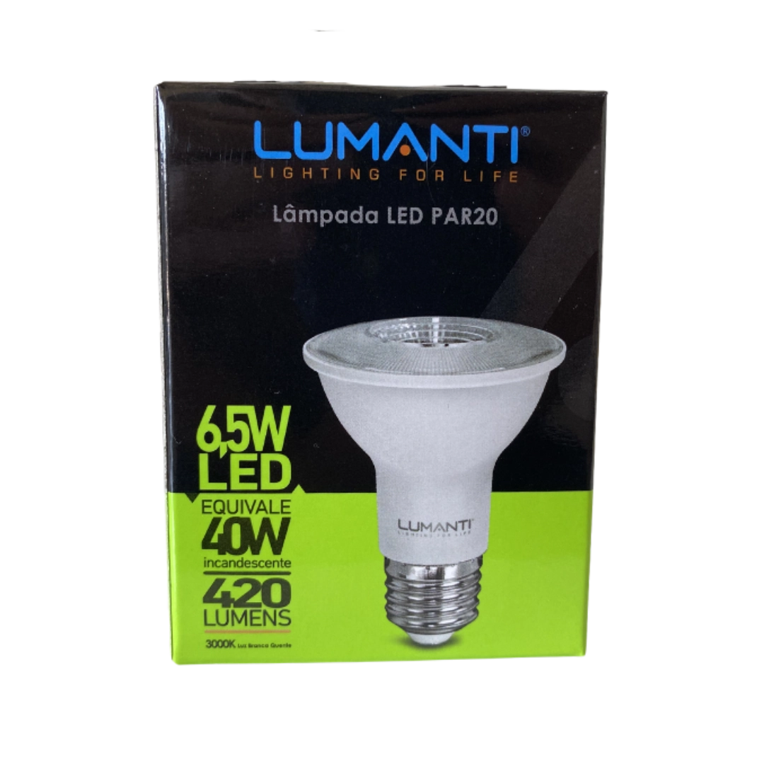Lâmpada Led Par20 6,5w Bivolt Amarelo 3000k