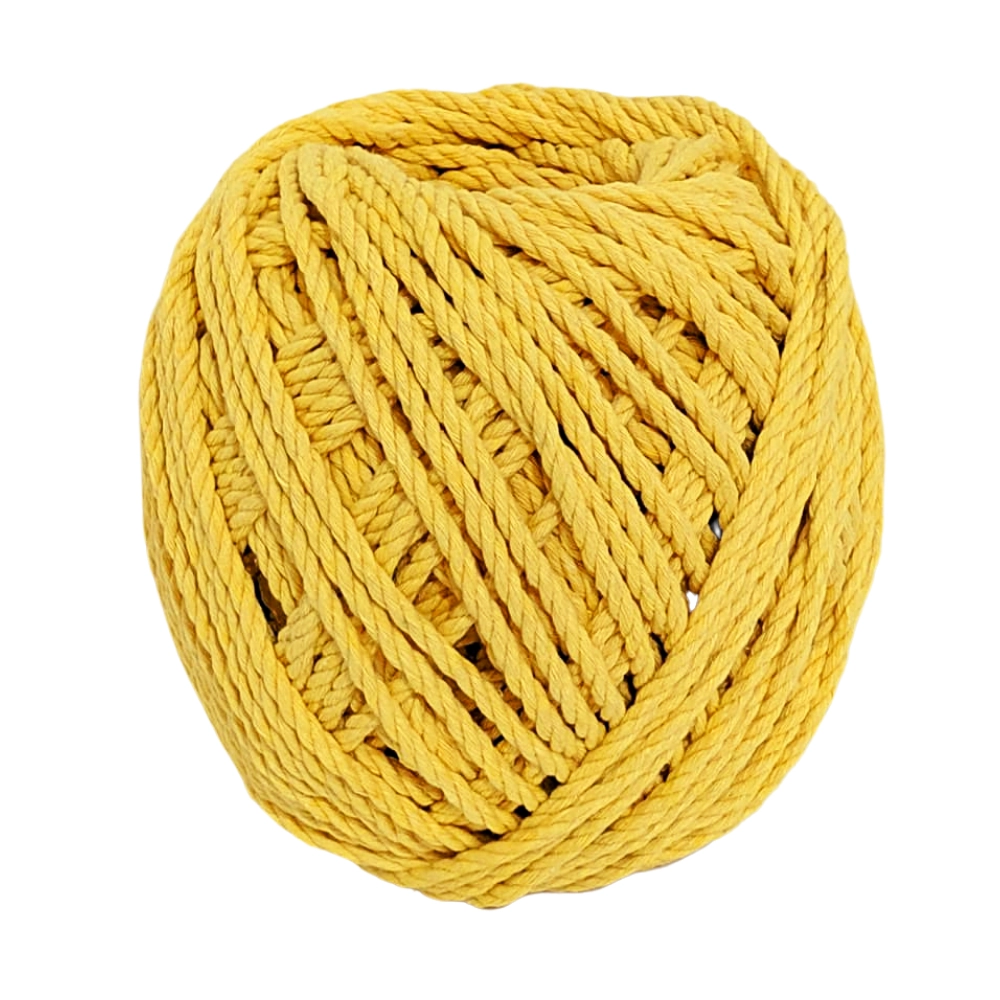Cordão De Algodão Torcido São Francisco Amarelo 120 Metros