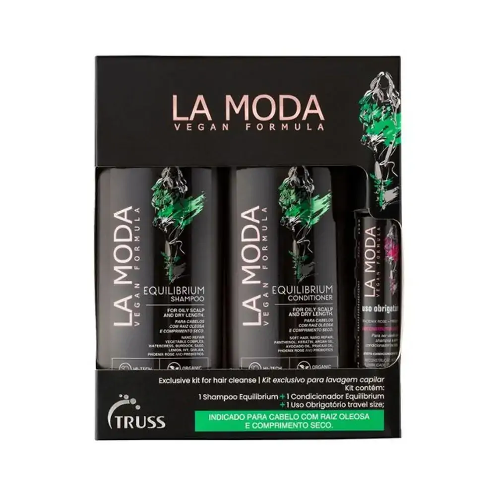 Truss Kit La Moda Equilibrium Shampoo Condicionador 300ml Leave In