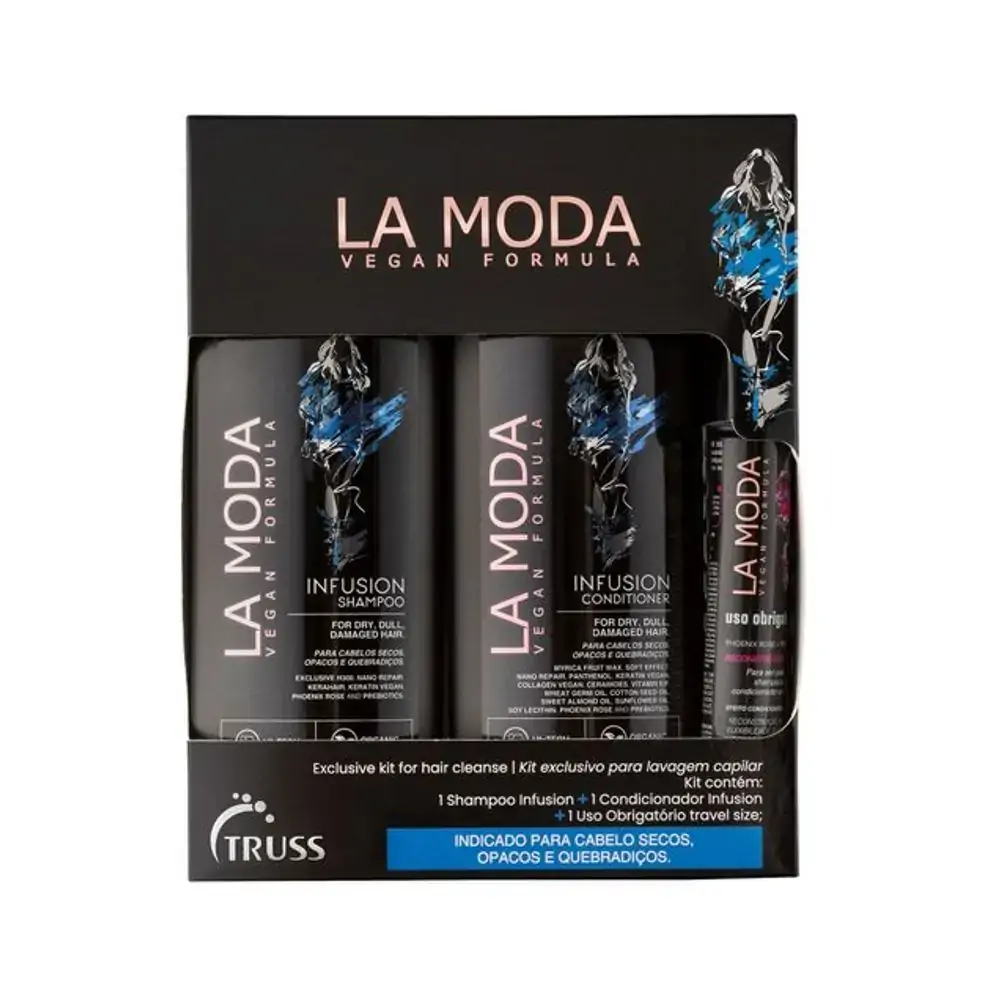 Kit Shampoo Infusion 300ml Condicionador Infusion 300ml Uso Obrigatório Travel Size 30ml Truss