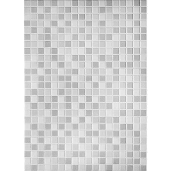 Revestimento de Parede Interno Pastilhado Brilhante 33x46cm Borda Arredondada Cariri Cinza HD Cerbras