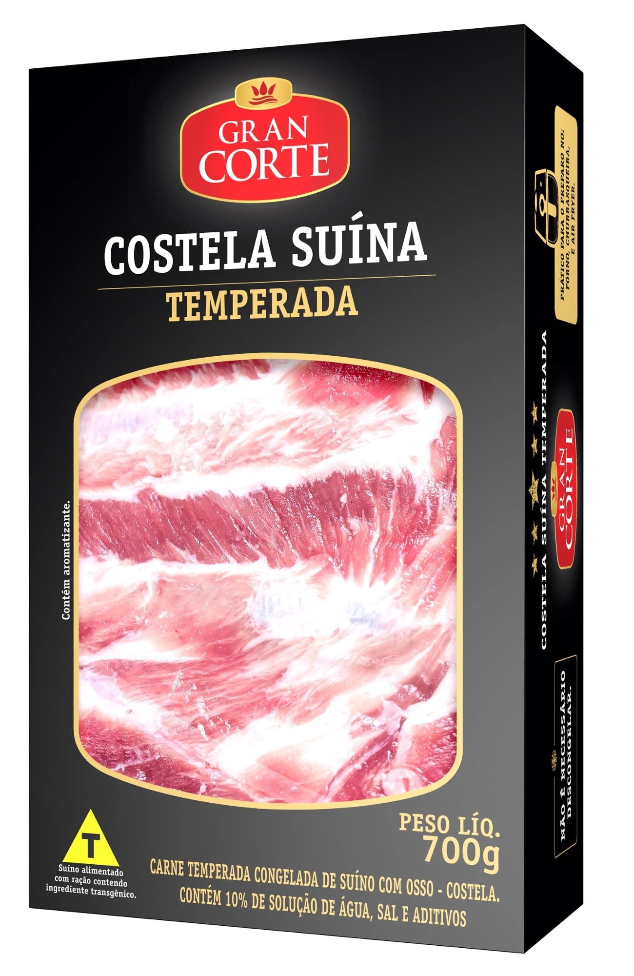 Costela Suína Congelada Temperada Gran Corte 700g