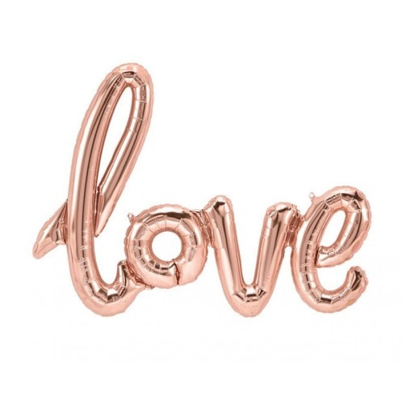 Balão Love Cor Rosé Gold 108x64cm Br Festas