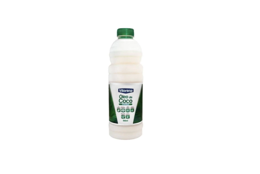 óleo De Coco Extra Virgem Sem Sabor Vitorena Garrafa 900ml Embalagem Econômica