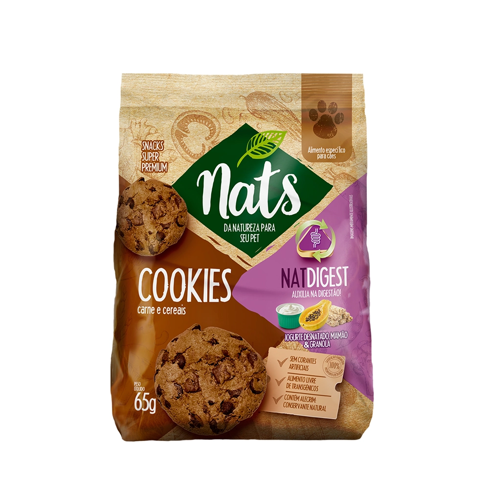 Cookies de Carnes NATDIGEST Cães 65g