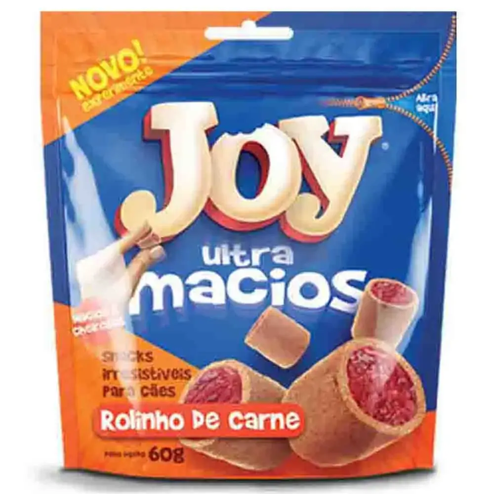 Petisco Joy Ultra Macios Rolinho de Carne 60g