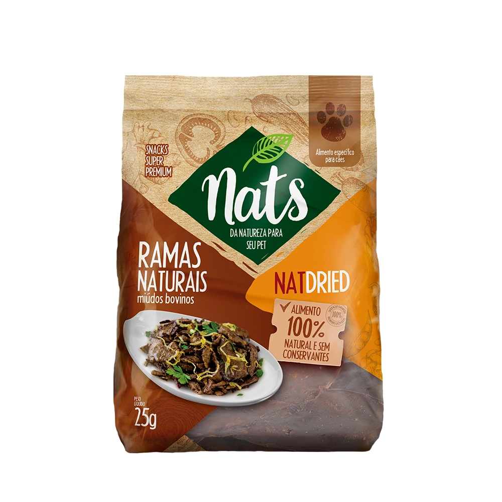 Snack Nats Para Cães Sabor Ramas Natuais 25g